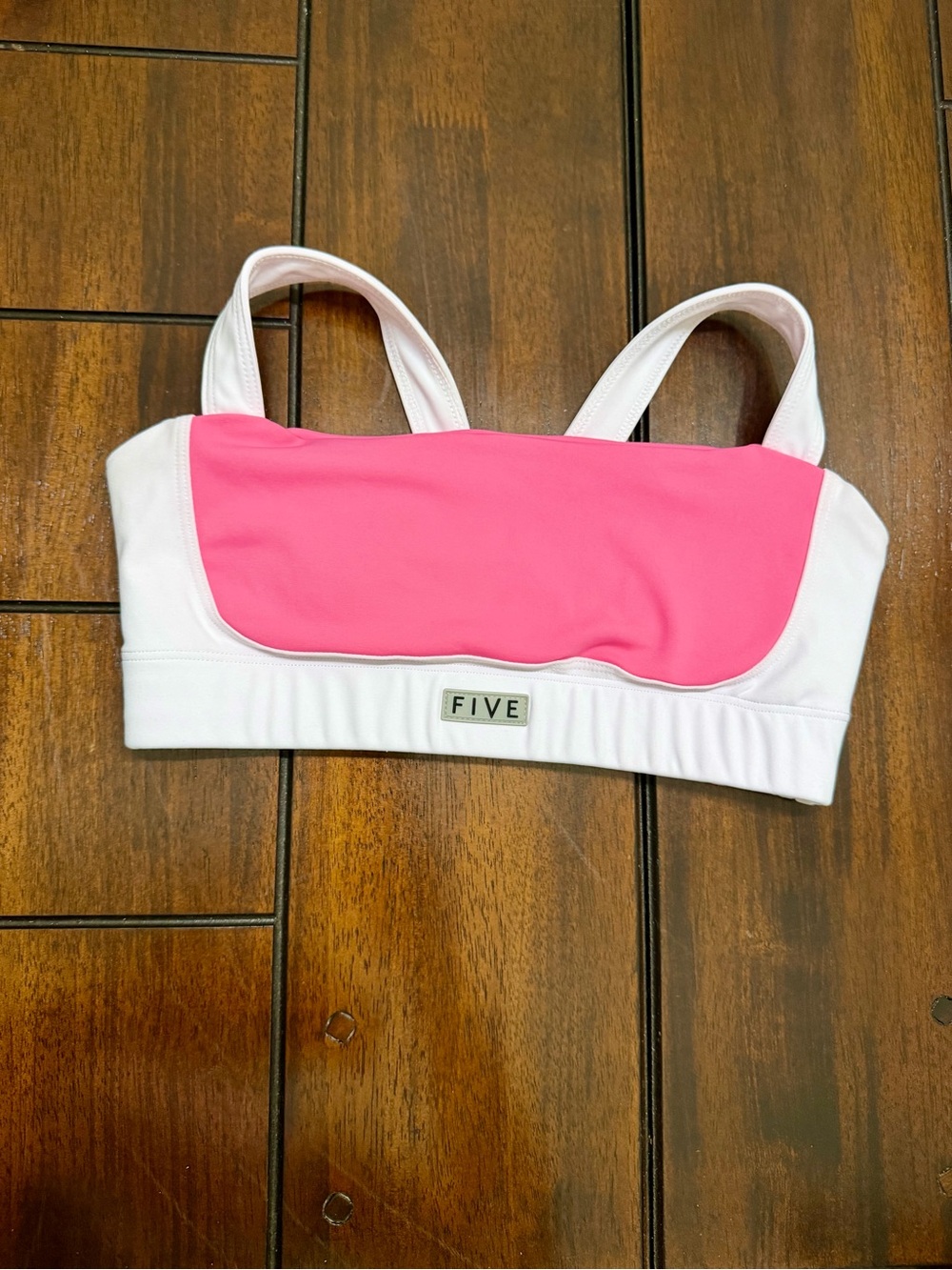 Teen XS FIVE the Label Teen Pink and White Dance Top